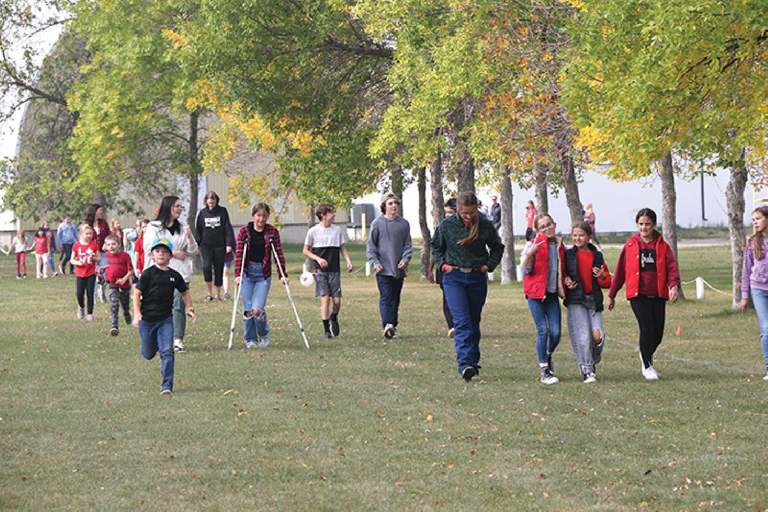 Rocanville School students during last years Terry Fox Walk.